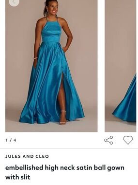 jules and cleo homecoming dresses David's Bridal | Dresses | Davids Bridal Jules And Cleo Mosaic Beaded Prom Dress Color Blue Size 2